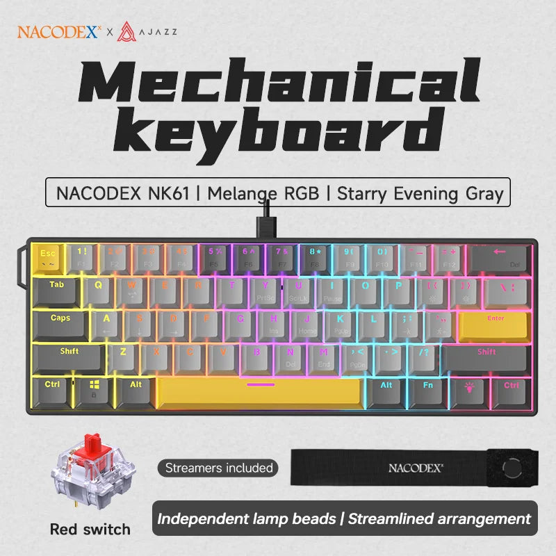 AJAZZ NK61 — Compact wired mechanical keyboard