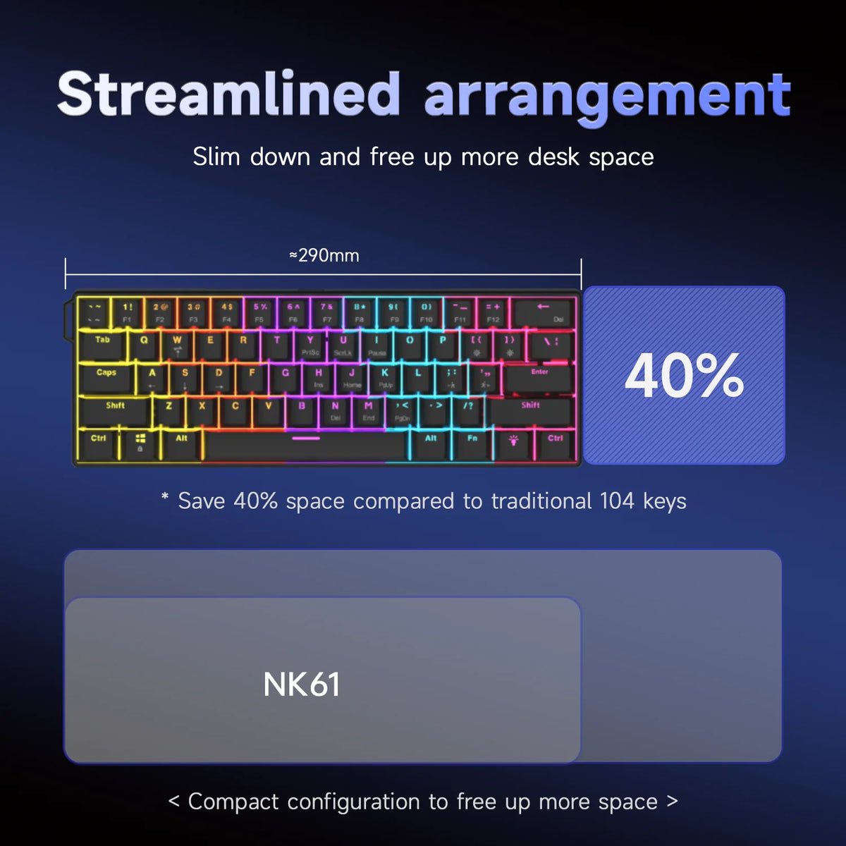 AJAZZ NK61 — Compact wired mechanical keyboard