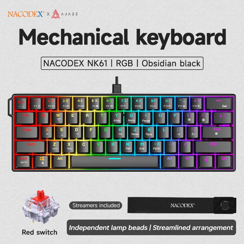 AJAZZ NK61 — Compact wired mechanical keyboard