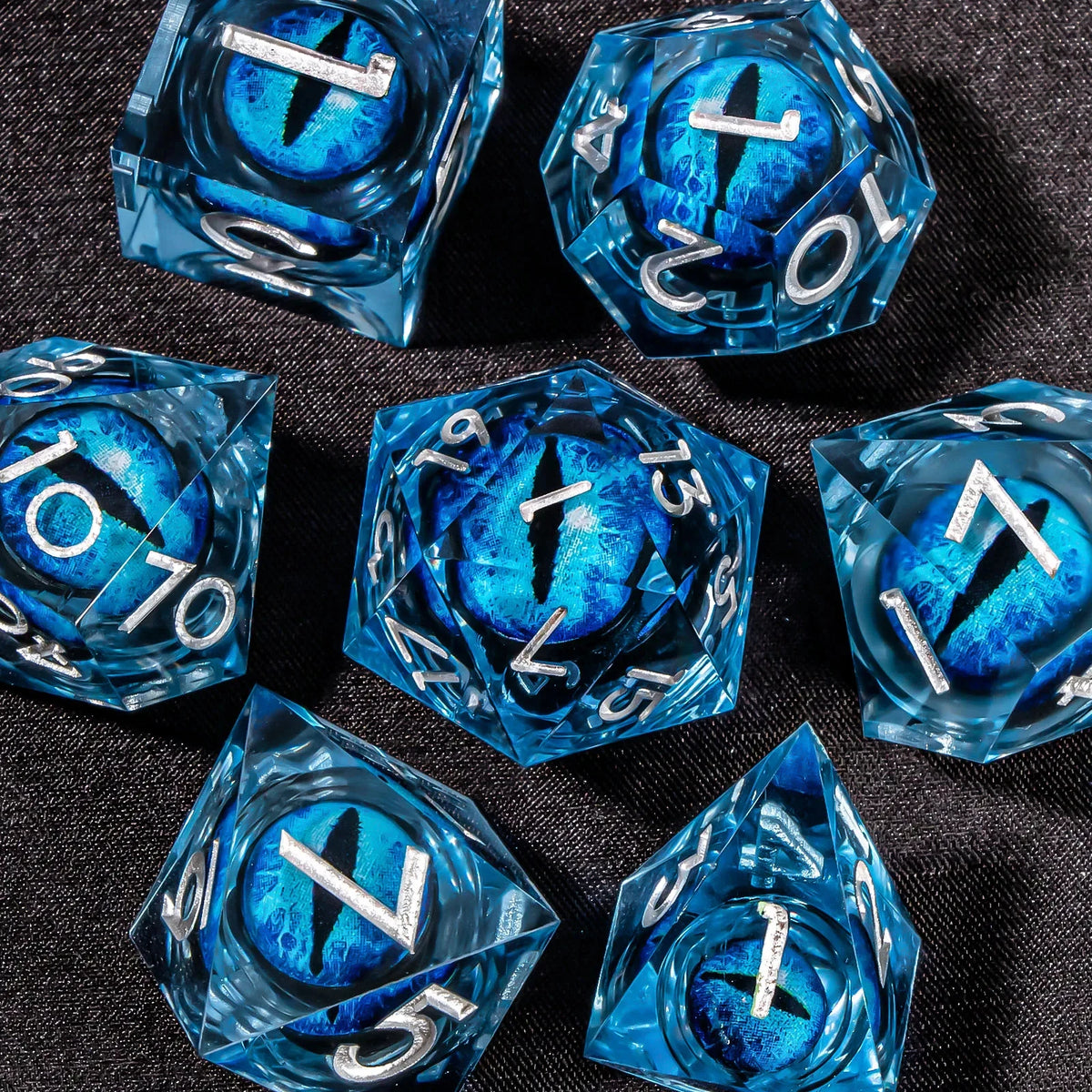 Liquid Quest — Seven liquid-core dice