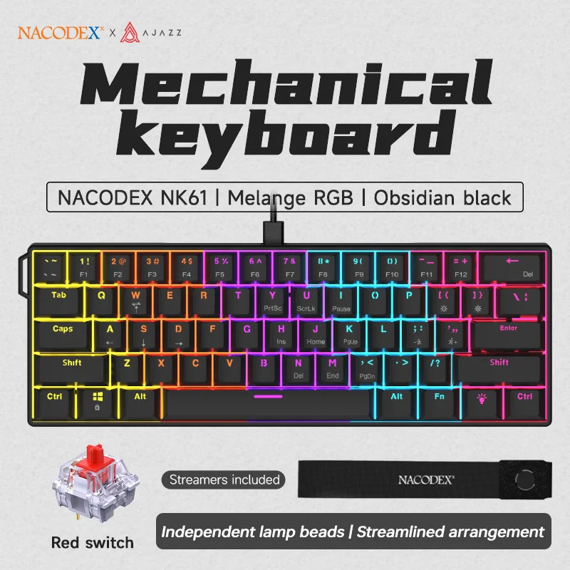 AJAZZ NK61 — Compact wired mechanical keyboard