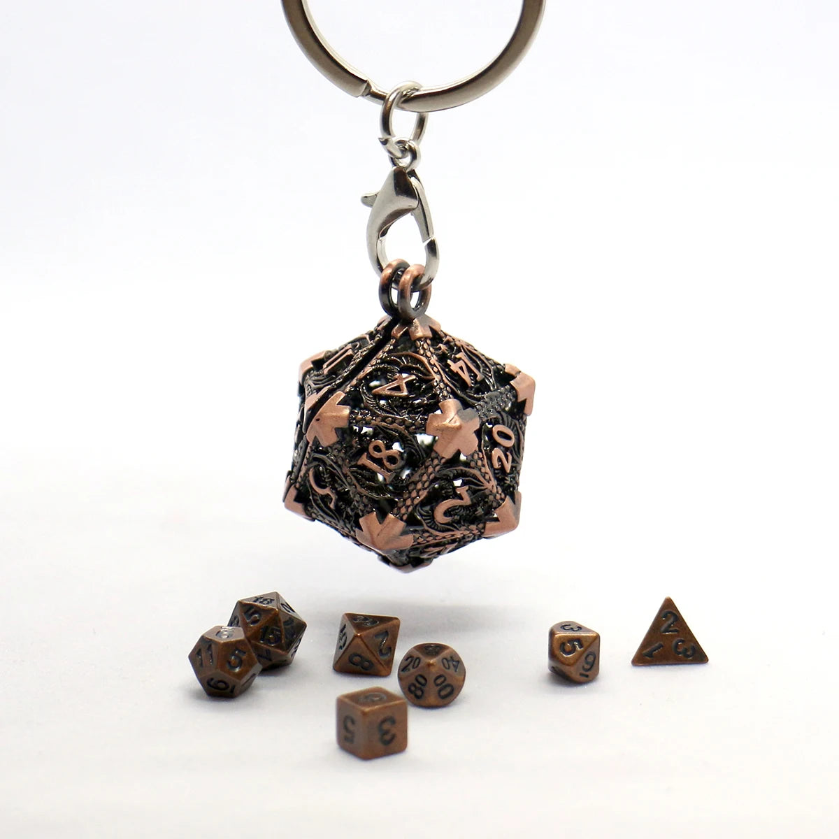Mini Quest — Metal dice set with D20 case