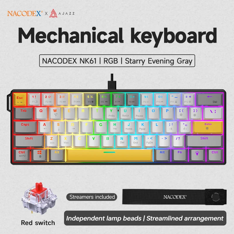 AJAZZ NK61 — Compact wired mechanical keyboard