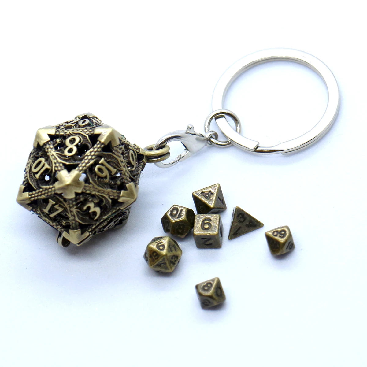 Mini Quest — Metal dice set with D20 case