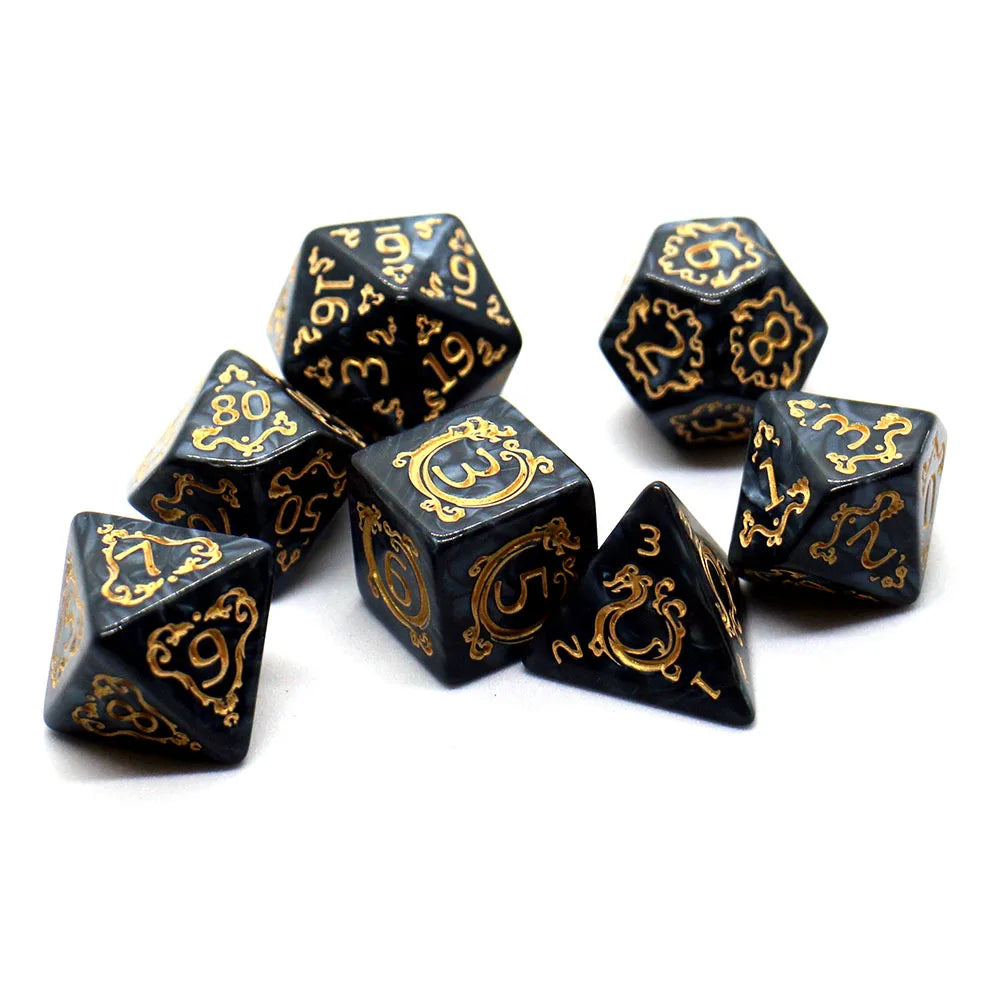Dragon Roll — Seven dragon-pattern dice