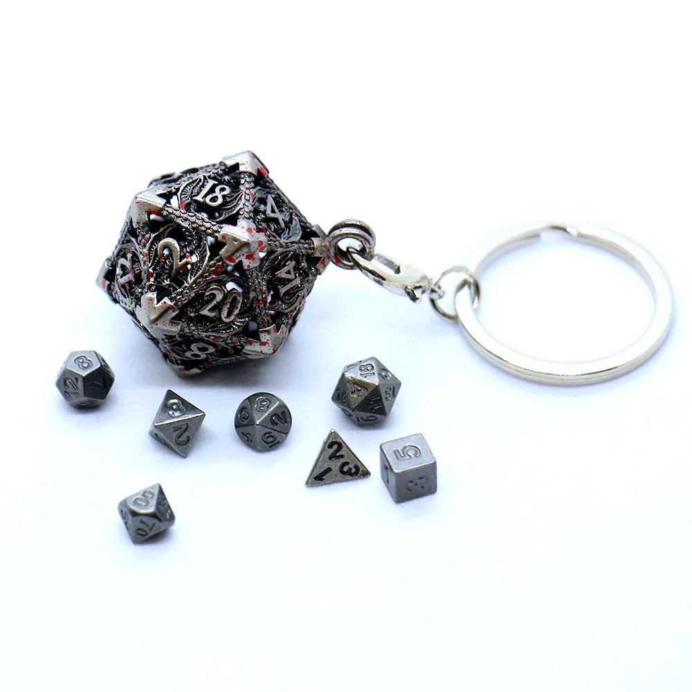 Mini Quest — Metal dice set with D20 case