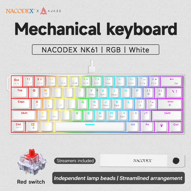 AJAZZ NK61 — Compact wired mechanical keyboard