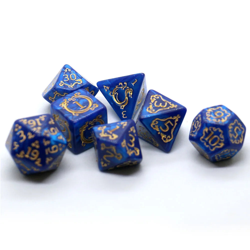 Dragon Roll — Seven dragon-pattern dice