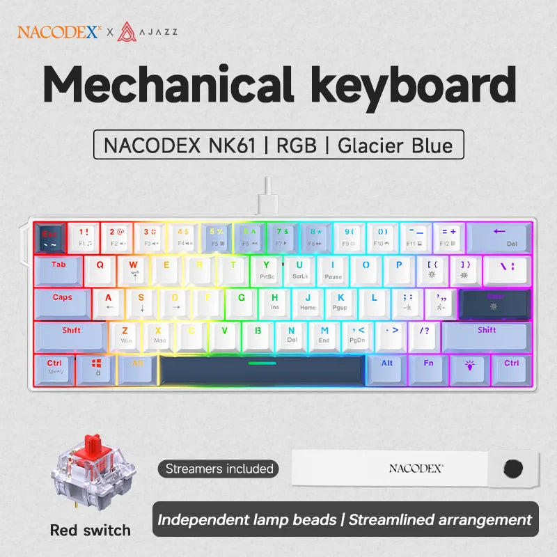 AJAZZ NK61 — Compact wired mechanical keyboard